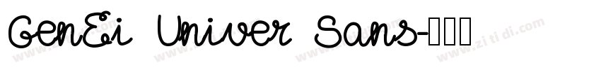 GenEi Univer Sans字体转换